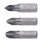 Juego de 5 punta pozidriv combinadas cortas truper expert